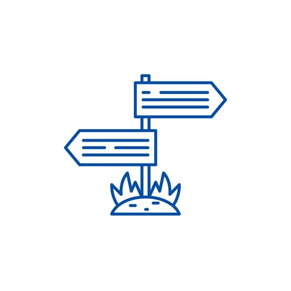 Itinéraire du concept d'icône de la ligne de route. Itinéraire de la route vecteur plat symbole, signe, illustration de contour . — Image vectorielle
