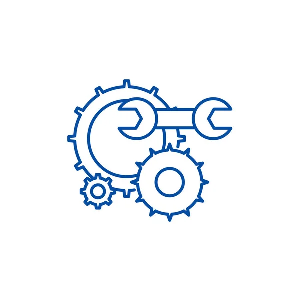 Concepto de icono de línea de soporte de ingeniería. Soporte de ingeniería vectorial plano símbolo, signo, esquema ilustración . — Archivo Imágenes Vectoriales