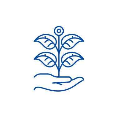 Özel bahçe satırı simgesi kavramı. Özel bahçe düz vektör simgesi, işaret, anahat illüstrasyon.