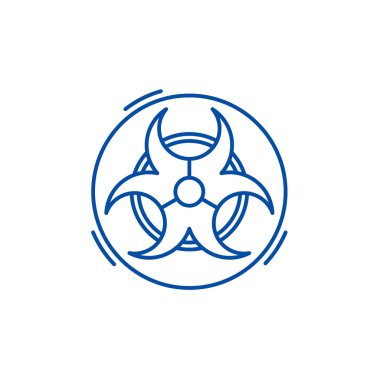 Şarj edilebilir pil çizgi simgesini kavramı. Şarj edilebilir pil düz vektör simgesi, işaret, anahat illüstrasyon.