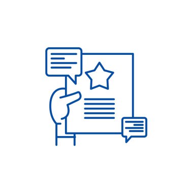 Öneriler satırı simgesi kavramı. Öneriler düz vektör simgesi, işaret, anahat illüstrasyon.