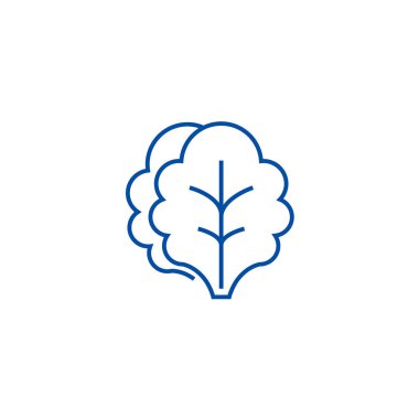 Salata satırı simgesi kavramı. Salata düz vektör simgesi, işaret, anahat illüstrasyon.