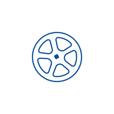 Çekim boru hattı simgesi kavramı. Çekim düz vektör simgesi, işaret, anahat illüstrasyon.