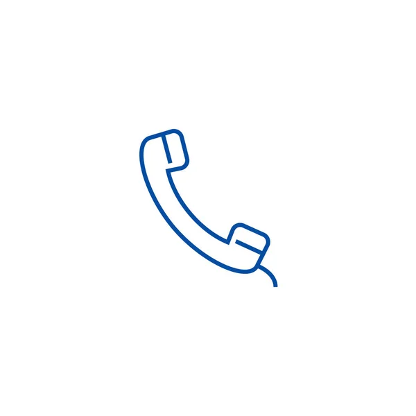 Telefon odbiornika linii ikona koncepcja. Telefonu odbiorcy płaskie wektor symbol, znak, ilustracja kontur. — Wektor stockowy