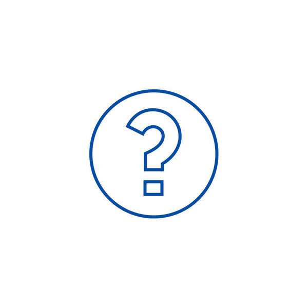 Question line icon concept. Question flat  vector symbol, sign, outline illustration.