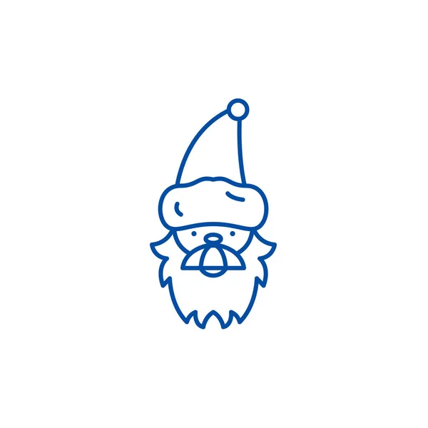 Santa claus concepto de icono de línea. Símbolo vectorial plano de Santa Claus, signo, esquema ilustración . — Archivo Imágenes Vectoriales