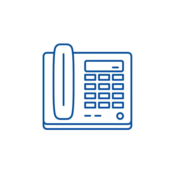 Secretarys telefon ikon koncepciójában. Secretarys telefon lakás vektor szimbólum, jel, szerkezeti ábra. — Stock Vector