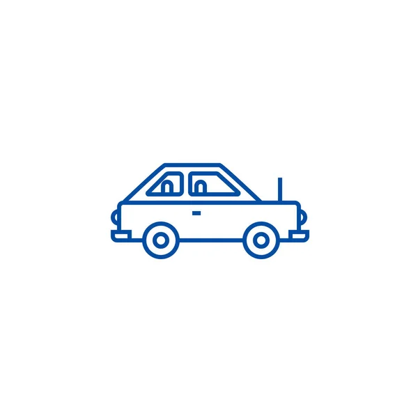 Concepto de icono de línea de coche simple. Símbolo de vector plano de coche simple, signo, ilustración de contorno . — Vector de stock
