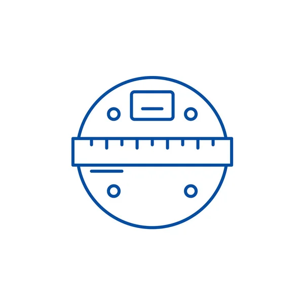 Concetto icona linea scale intelligenti. Scale intelligenti simbolo vettoriale piatto, segno, illustrazione contorno . — Vettoriale Stock