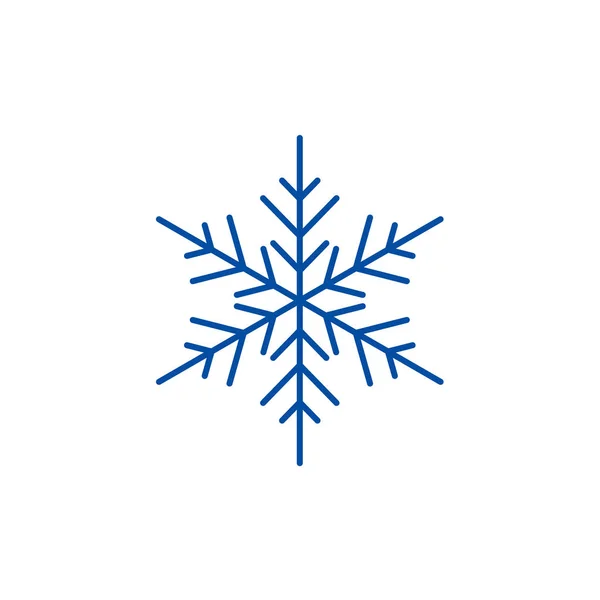 Icono de línea de decoración de copo de nieve concepto. Decoración de copo de nieve símbolo de vector plano, signo, esquema ilustración . — Vector de stock