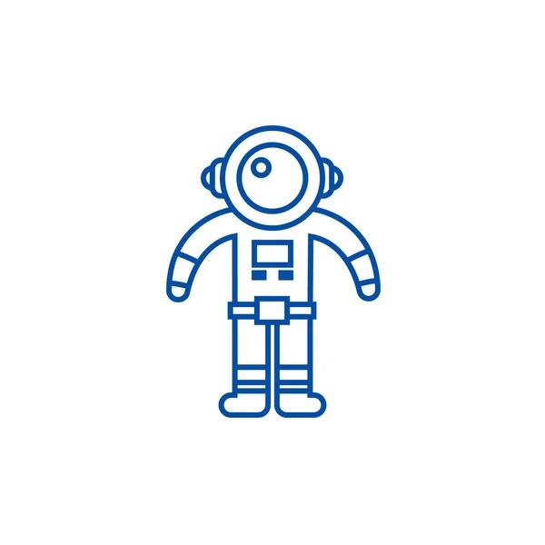 Spaceman linii ikona koncepcja. Spaceman płaskie wektor symbol, znak, ilustracja kontur. — Wektor stockowy