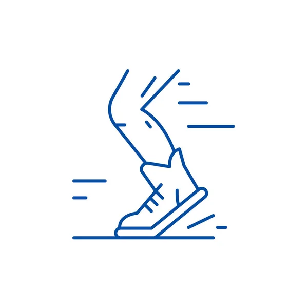 Sport running line icon concept. Sport running flat  vector symbol, sign, outline illustration.