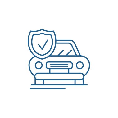 Otomatik sigorta satırı simgesi kavramı. Otomatik sigorta düz vektör simgesi, işaret, anahat illüstrasyon.