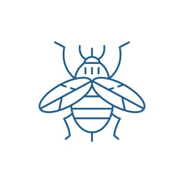 Arı çizgi simgesini kavramı. Arı düz vektör simgesi, işaret, anahat illüstrasyon.