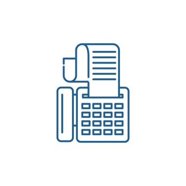 Para Çekme satırı simgesi kavramı. Para düz vektör simgesi, işaret, anahat illüstrasyon.