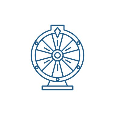 Casino rulet satırı simgesi kavramı. Casino rulet düz vektör simgesi, işaret, anahat illüstrasyon.