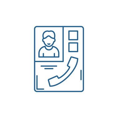 İşareti satırı simgesi kavramı kitap başvurun. Kişi kitap işareti düz vektör simgesi, işaret, anahat illüstrasyon.