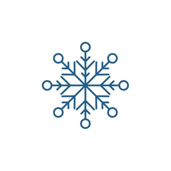 Hermoso copo de nieve concepto de icono de línea. Hermoso copo de nieve vector plano símbolo, signo, esbozo ilustración . — Vector de stock