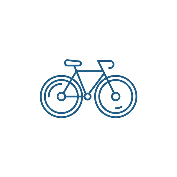 Concepto de icono de línea de bicicleta. Bicicleta vector plano símbolo, signo, esquema ilustración . — Archivo Imágenes Vectoriales