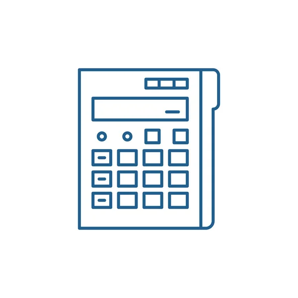 Conceito de ícone de linha de calculadora. Calculadora símbolo vetorial plana, sinal, ilustração esboço . —  Vetores de Stock