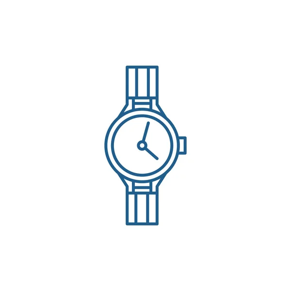 Chronometer lijn pictogram concept. Chronometer platte vector symbool, teken, overzicht illustratie. — Stockvector