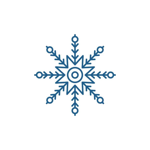 Δημιουργική νιφάδα χιονιού γραμμή εικονίδιο έννοια. Δημιουργική νιφάδα χιονιού επίπεδη διάνυσμα σύμβολο, σημάδι, απεικόνιση της διάρθρωσης. — Διανυσματικό Αρχείο