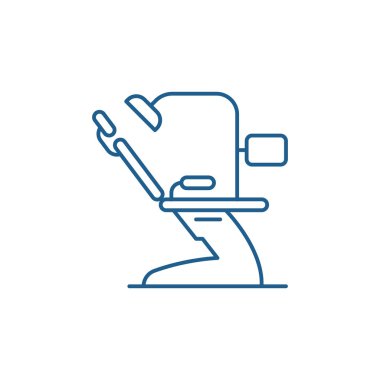 Diş office satırı simgesi kavramı. Diş office düz vektör simgesi, işaret, anahat illüstrasyon.