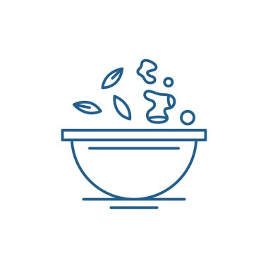 Diyet gıda satırı simgesi kavramı. Diyet gıda düz vektör simgesi, işaret, anahat illüstrasyon.