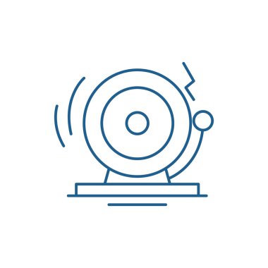 İmdat hattı simgesi kavramı. Sıkıntı düz vektör simgesi, işaret, anahat illüstrasyon.