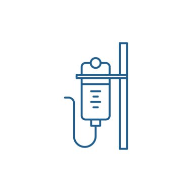 Damlalık satırı simgesi kavramı. Damlalık düz vektör simgesi, işaret, anahat illüstrasyon.