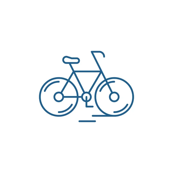 Lindo concepto de línea de bicicleta icono. Bicicleta linda vector plano símbolo, signo, esbozo ilustración . — Archivo Imágenes Vectoriales