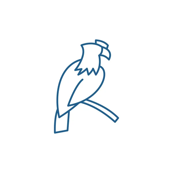Das Konzept der Adlerlinie. Adler flache Vektorsymbol, Zeichen, Umriss Illustration. — Stockvektor