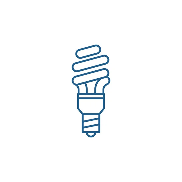 Energy saving line icon concept. Energy saving flat  vector symbol, sign, outline illustration. — Stock Vector