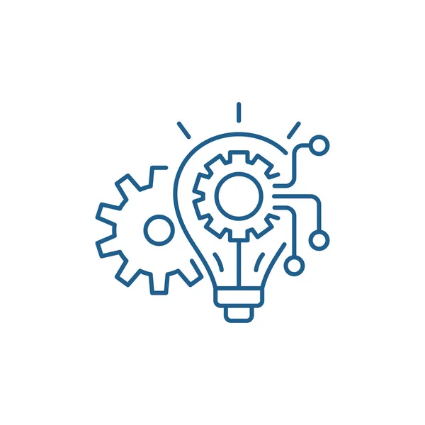 Concepto de icono de línea de sistema de ingeniería. Sistema de ingeniería vectorial plano símbolo, signo, esquema ilustración . — Archivo Imágenes Vectoriales