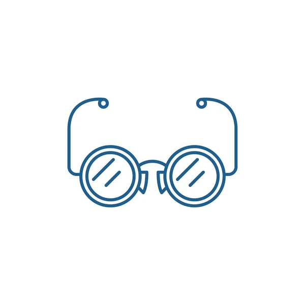 Eyeglasses line icon concept. Eyeglasses flat  vector symbol, sign, outline illustration. — Stock Vector