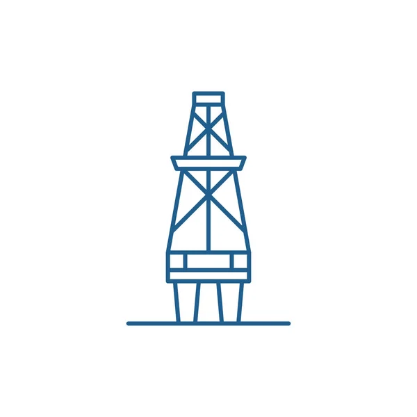 Concepto de icono de línea de producción de combustible. Producción de combustible símbolo vectorial plano, signo, esquema ilustración . — Archivo Imágenes Vectoriales