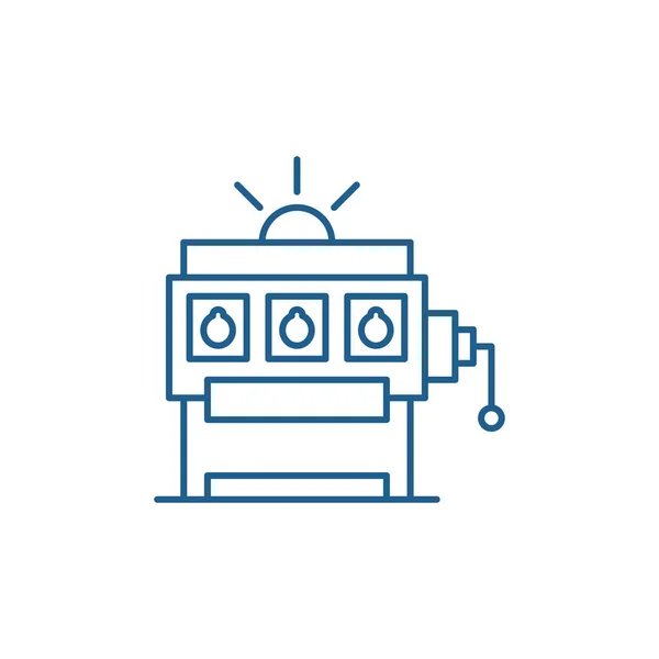 Szerencsejáték-line ikon koncepció. Szerencsejáték-lapos vektor szimbólum, jel, szerkezeti ábra. — Stock Vector