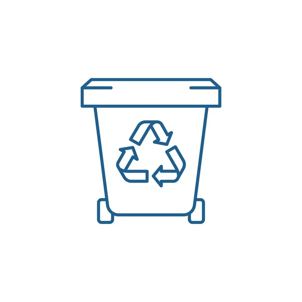 Garbage storage line icon concept. Garbage storage flat  vector symbol, sign, outline illustration. — Stock Vector