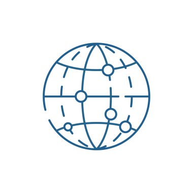 Genel veri şifreleme satırı simgesi kavramı. Genel veri şifreleme düz vektör simgesi, işaret, anahat illüstrasyon.