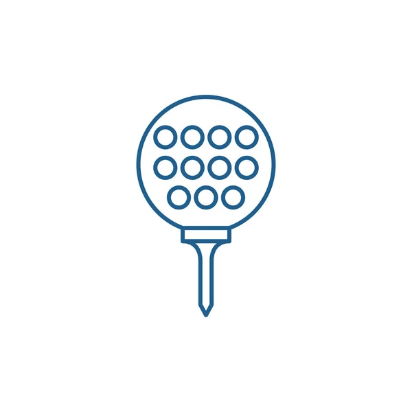 Golf Ball Line Icon-Konzept. Golfball flaches Vektorsymbol, Zeichen, Umrissillustration. — Stockvektor