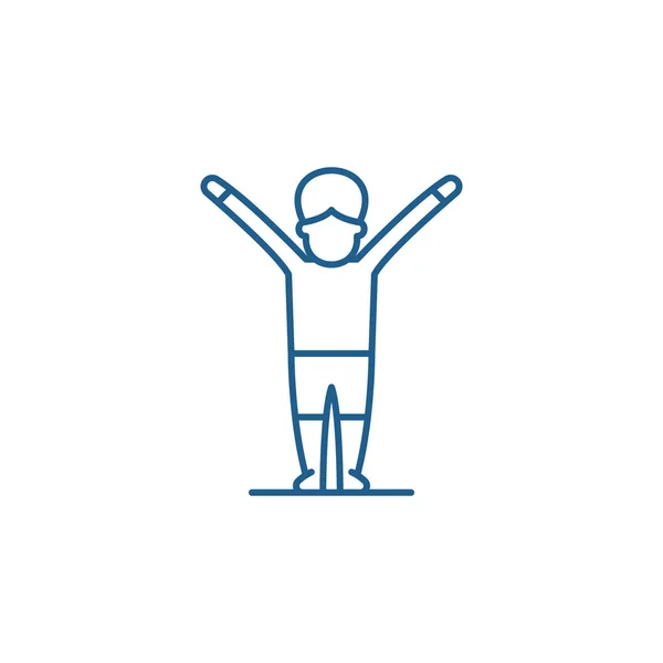 Concepto de icono de línea de gimnasia. Gimnasia vector plano símbolo, signo, esquema ilustración . — Vector de stock