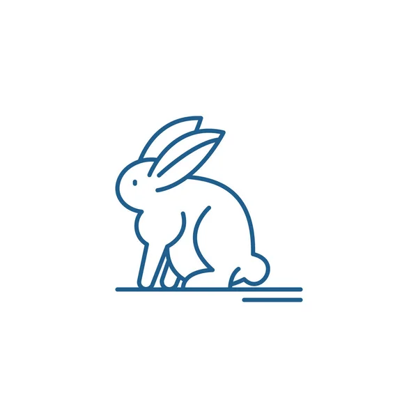 Hare linje ikon konceptet. Hare platt vektor symbol, underteckna, disposition illustration. — Stock vektor