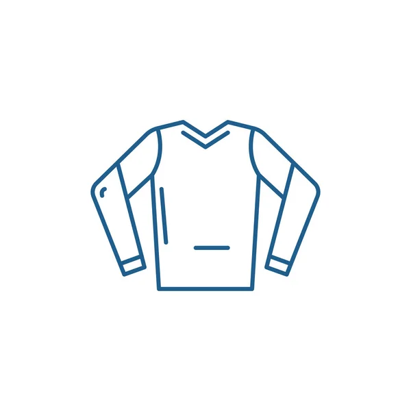 Hoodie Line Icon Konzept. Kapuzenpullover flaches Vektorsymbol, Zeichen, Umriss Illustration. — Stockvektor