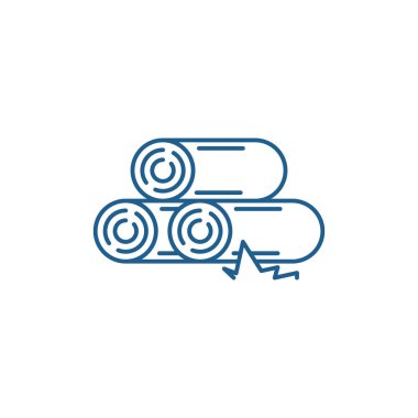 Günlükleri satırı simgesi kavramı. Günlükleri düz vektör simgesi, işaret, anahat illüstrasyon.