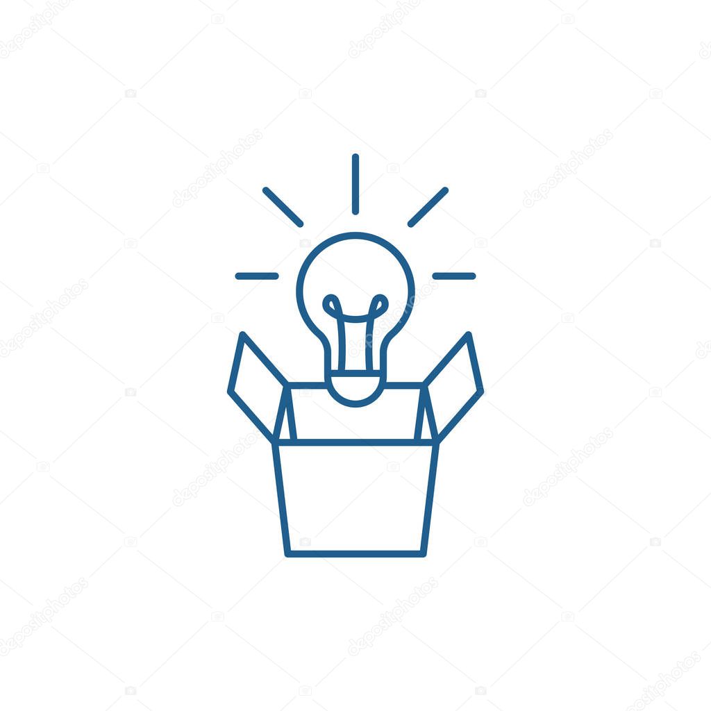 New idea line icon concept. New idea flat  vector symbol, sign, outline illustration.