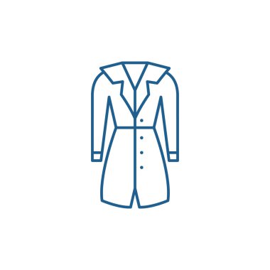 Dış giyim hattı simgesi kavramı. Dış Giyim düz vektör simgesi, işaret, anahat illüstrasyon.