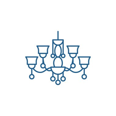 Kolye lamba satırı simgesi kavramı. Kolye lamba düz vektör simgesi, işareti, anahat illüstrasyon.