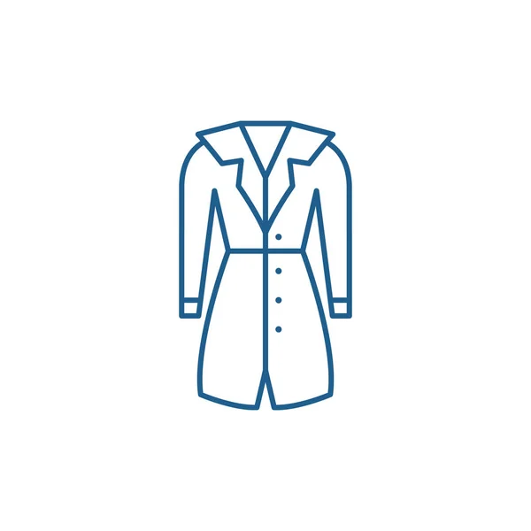 Conceito de ícone de linha Outerwear. Outerwear símbolo vetorial plana, sinal, ilustração esboço . —  Vetores de Stock