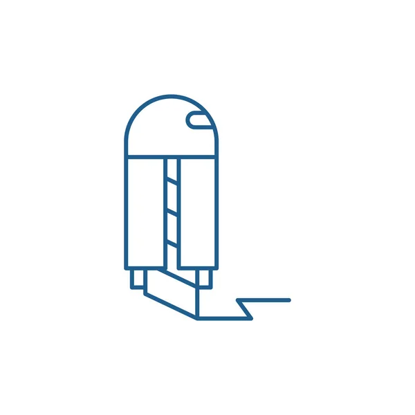 Paper knife line icon concept. Paper knife flat  vector symbol, sign, outline illustration. — Stock Vector
