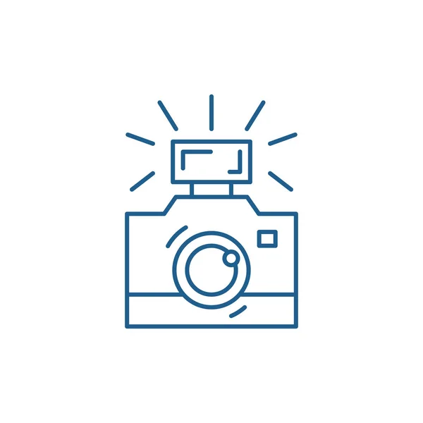 Photography line icon concept. Photography flat  vector symbol, sign, outline illustration. — Stock Vector
